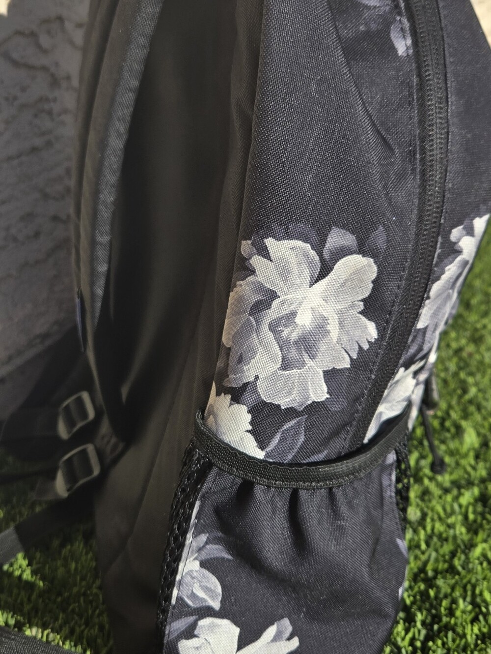 Jansport Black and Gray Floral Backpack - Picture 5 of 5